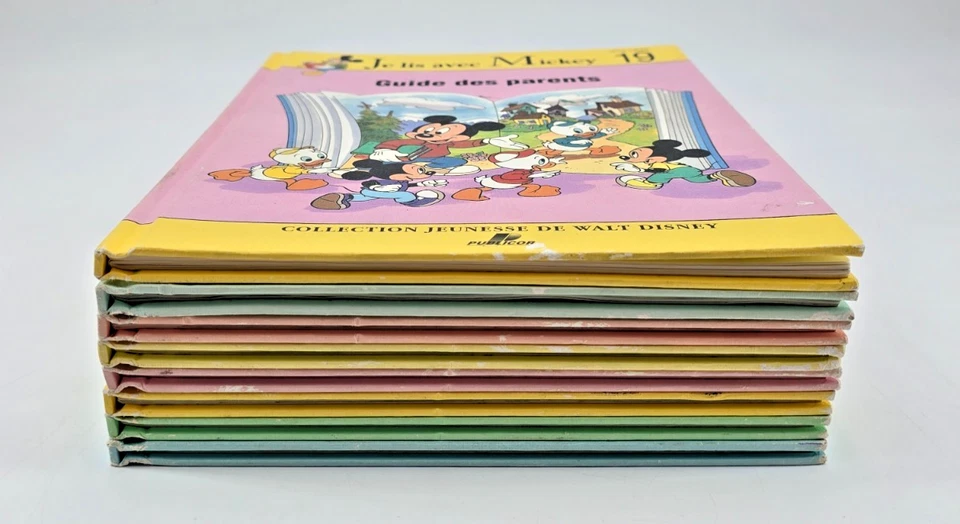 Lot 8 Livres Disney Je Lis avec Mickey – Grolier Enfants Français 90s - Image 4 of 4