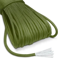Outdoor Paracord Rope 1000lb 12 Strand Stronger Than 550 Parachute Cord Army Gre