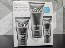 Clinique For Men Daily Oil Control Travel Gift Set NIB Sealed Face Shave 3 Pc