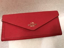 COACH GOOD LUCK RED ENVELOPE LEATHER WALLET