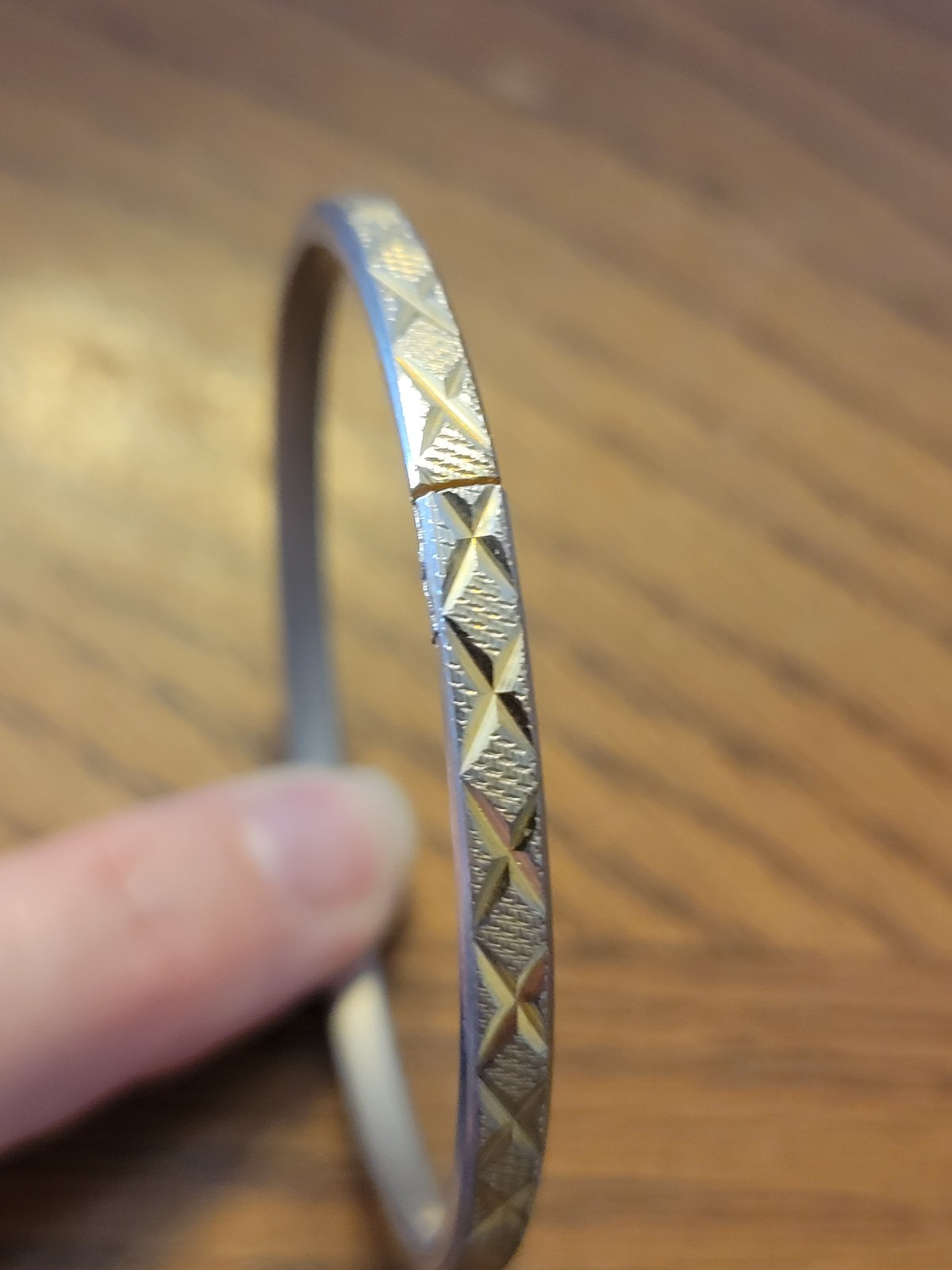 Vintage X-Cut Marking Stackable Bangle Fashion Je… - image 6