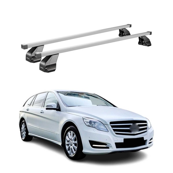Menabo DachträGer FüR Mercedes R Klasse W251 2006-2013 75Kg Stahl Silber 2X-image