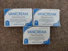 LOT OF 3 Vanicream Cleansing Bar - 3.9oz Each for Sensitive Skin 