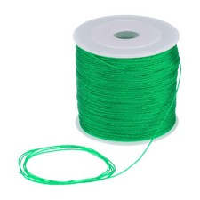 0.6mm Nylon Satin Cord 164 Yards Bracelet String Beading Thread, Dark Green
