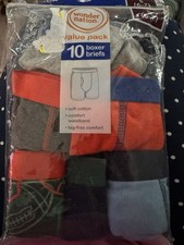 Wonder Nation Boys Boxer Briefs Size S 6-7 100 Cotton 6 Pair Assorted Colors