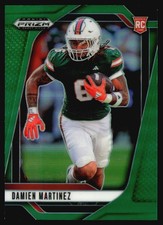2025 Panini Prizm Draft Picks Damien Martinez Prizms Green #58 Miami Hurricanes