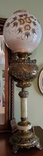 Vintage Victorian Antique Oil Lamp Electrified 