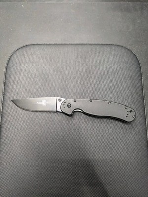 Ontario Rat 1 Black Folding Knife AUS-8