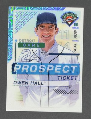 2024 Panini Prospect Edition - Silver #70 - Owen Hall /25 - Detroit Tigers