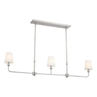 Kichler Lighting Pallas 3 Light Polished Nickel Linear Chandelier - 48.25