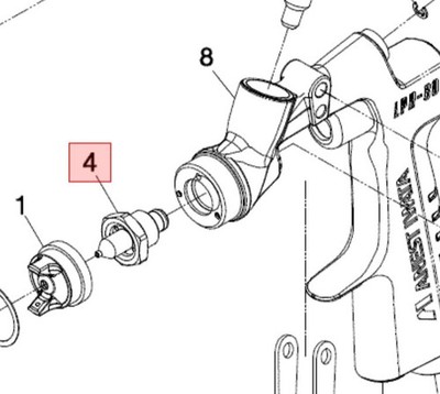 Anest Iwata Düse für LPH-80 Und LPH-50 Serie Sprühpistole 0.4-1.2mm