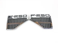 2008-2010 Ford F-250 Super Duty XL Fender Emblems Left & Right Pair OEM