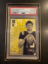 Drake Maye 2024 Donruss Optic Rookie Kings Gold Vinyl 1/1 PSA 10