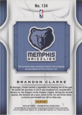 2019-20 Panini Crown Royale - Brandon Clarke #134 for sale | eBay