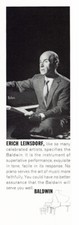 1963 Baldwin Pianos: Erich Leinsdorf Vintage Print Ad