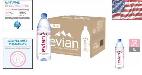 Acqua di Sorgente Naturale Eco-Friendly, Confezione da 12 Bottiglie da 1L con Elettroliti - Foto 2 di 14