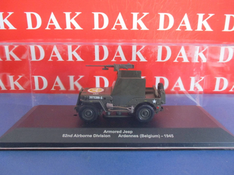 Die cast 1/43 Modellino Auto Jeep Willys Armored 82nd Airborne Division 1945 - Immagine 4 di 4