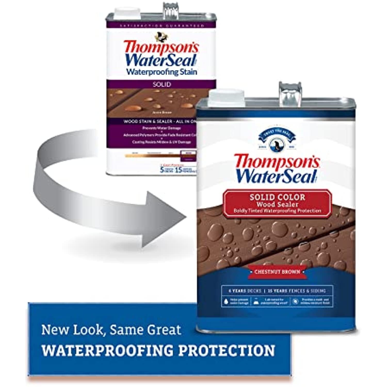 Thompson's Water Seal Solid Color Wood Sealer, Chestnut Brown, 1 Gallon