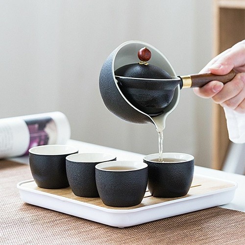 Chinese Automatic Rotating Kung Fu Tea Ceremony Set For Home Portable Drinkware - Picture 1 of 37