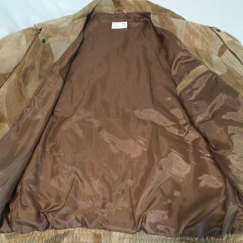 Vintage Patchwork Pigsuede Leather Size Xl Jacket - Picture 12 of 12