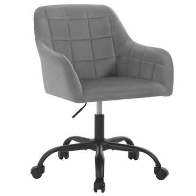 Schreibtischstuhl, Bürostuhl ergonomisch, Samt, Dunkelgrau, sb165dgr