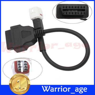 OBD2 OBDII Cable Diagnostic Adapter Connector Fit For Yamaha R1 R6 MT09 4Pin