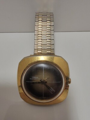 Rare Vintage 1977 Timex UFO Style Men's Watch, 39mm, AS-IS