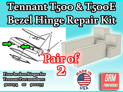Tennant T500 T500E T600E Bezel Hinge Repair Kit 9022175 9022174 9014135