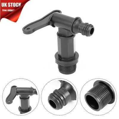 Water Tank Drain Tap - 3/4" BSP Thread, Fits 25mm Hose - For Motorhome, Caravan, Camper, Boat Fresh/Waste Water