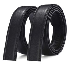 hommes non boucle ceinture cuir synthétique AUTOMATIQUE lanière affaires taille