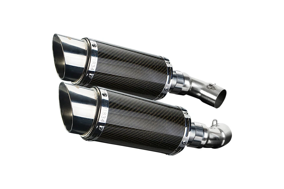 Kit silenciador escape carbono redondo 8" Slip On Ducati Monster 696 2008-2014 Foto 2 de 4