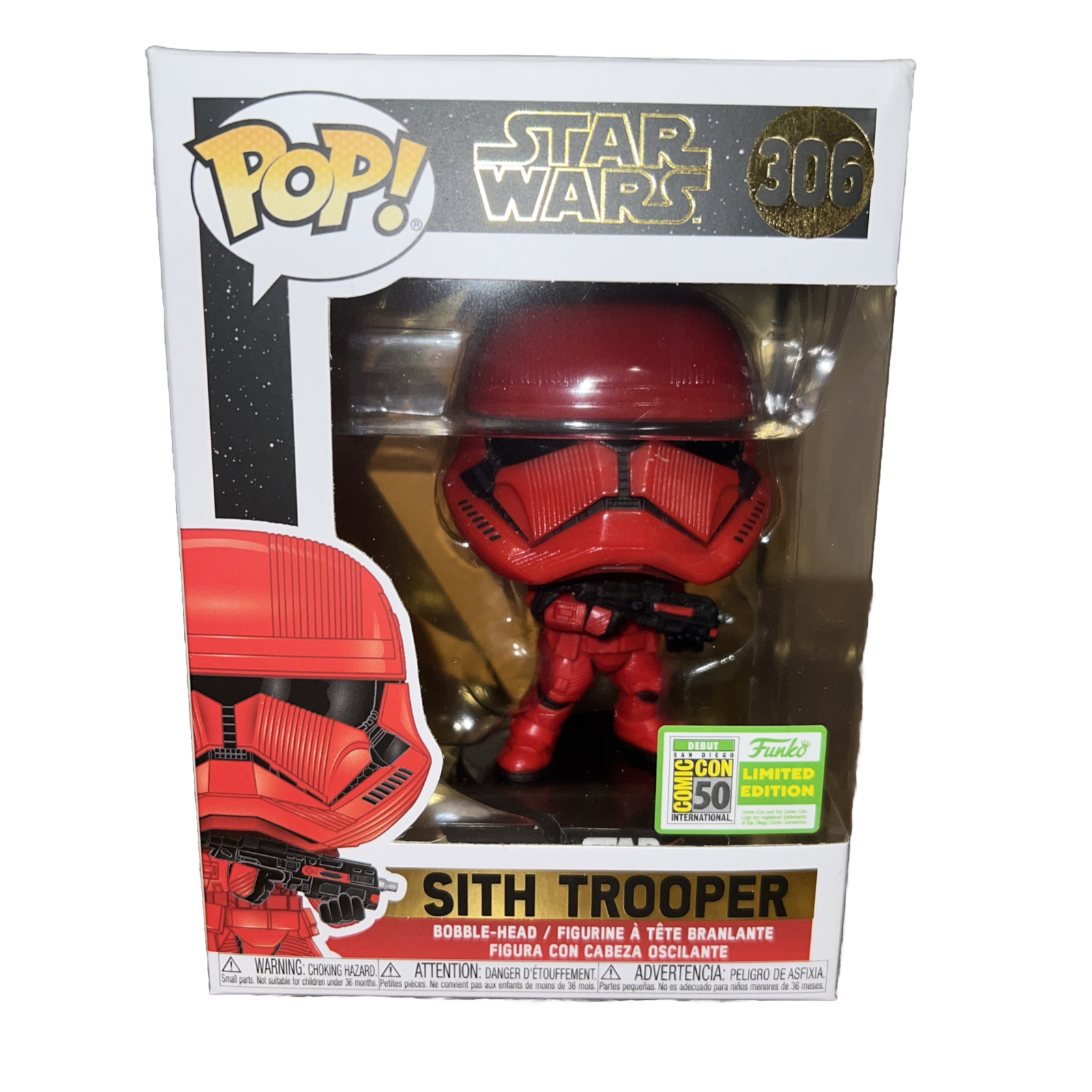 Funko Pop! Figura Coleccionable Lucas Film Sith Trooper 306 Star Wars 306 Sdcc Le