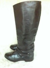 VINTAGE JOAN DAVID BLACK LEATHER RIDING BOOT CAROLE, ITALY SIZE 6.5 M, VINTAGE