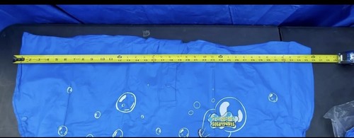 Spongebob Squarepants Kids Raincoat W/Bag PVC 8-12 Blue Vintage New Old Stock - Picture 5 of 5