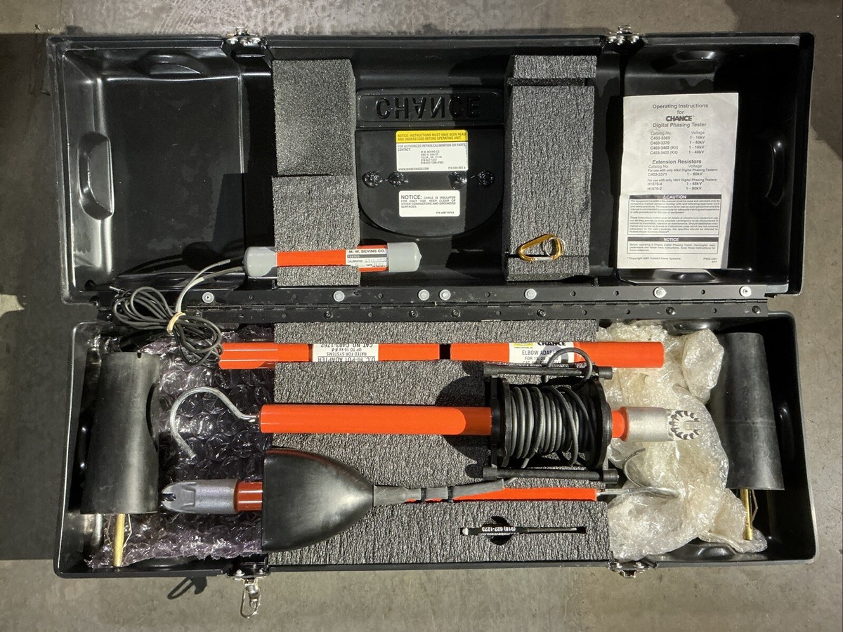 Hubbell Chance Digital Phasing Tester Kit H-1876-1 C403-3402-3403