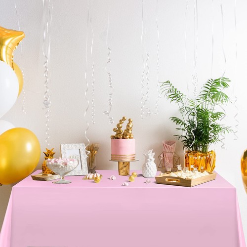 16 Pack Plastic Tablecloths Bulk 54 X 108 Inch Disposable Rectangle Table Covers - Picture 5 of 7