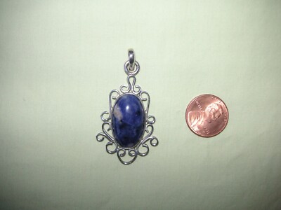 Schöner Lapislazuli & Sterling Silber Anhänger Made in Mexico 9,46gr NEU