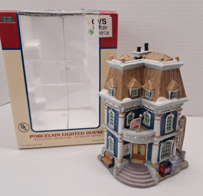 Lemax Plymouth Corners Christmas Building Post Office Porcelain Lighted House