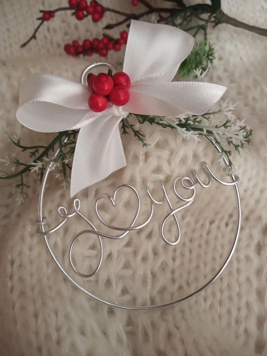 Palline personalizzate Albero di Natale in ceramica Ornamento di Natale con nome e anno Regalo di Natale decorativo per gli amici della famiglia - CALLIE
