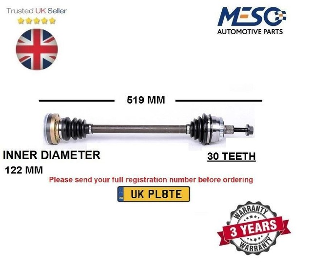 DRIVE SHAFT AXLE FITS FOR AUDI Q7 4.2 6.0 TDI QUATTRO 20072015 RIGHT
