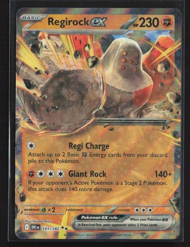 101/182 Regirock ex - Destined Rivals Holofoil Double Rare NM Pokemon