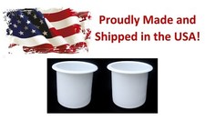 White Plastic Cup Holder Boat RV Car Truck Insert Sofa Poker Tables Dropin 2"7/8