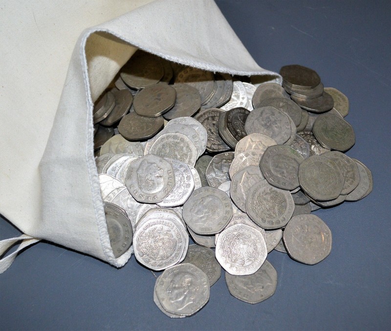 MEXICO lot vintage DIEZ PESOS world S 7-SIDED foreign Mexican 16 COINS