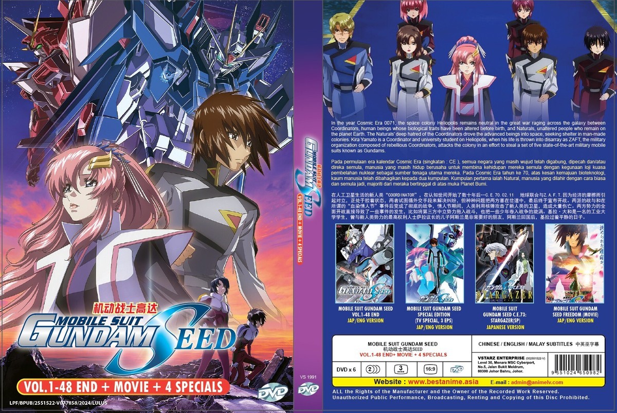 Anime DVD Mobile Suit Gundam SEED Complete TV Series Vol.1-48End+