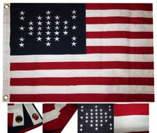 2x3 Embroidered Fort Sumter 33 Star Premium 100% Cotton Flag 2'x3' Grommets