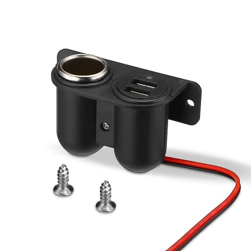 12V Car Cigarette Lighter Socket Splitter Dual USB Charger Power Adapter Outlet - Picture 9 of 10