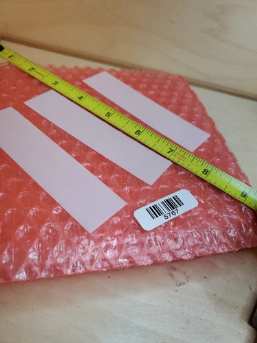 Shim Stock Plastic 1" wide X 0.013" thick 4"+ long 3 piece  lot Fast Shipping