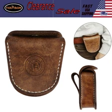 TOURBON Leather Slingshot Ammo Pouch 22lr .38 .45 Ammunition Belt Shell Case USA