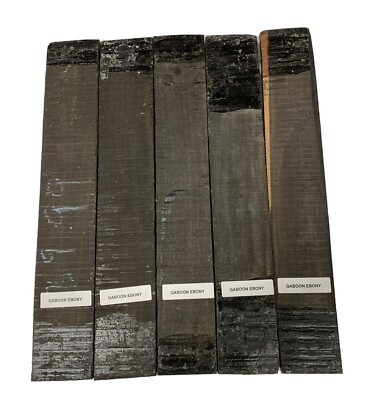 5 Pcs, Gaboon Ebony Guitar Fingerboard Luthier Tonewood  Free US Shipping