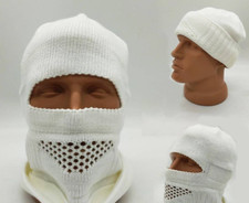 active balaclava hat 2in1 White Winter balaclava Knitted balaclava Ukraine